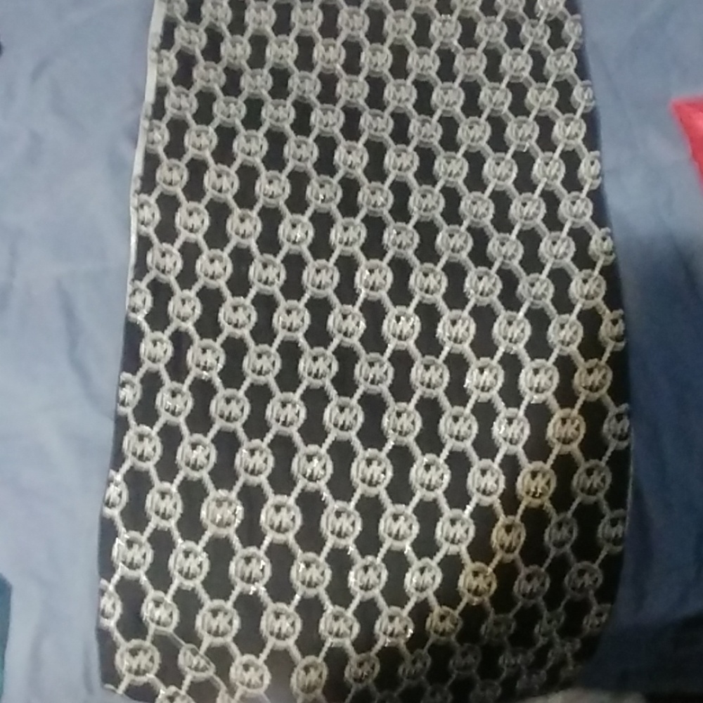Michael Kors black and silver infinity scarf